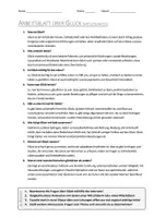 Vorschau - Arbeitsblätter - AB mit Fragen zum Thema "Glück" + Lösungsblatt + Infografik - Seite 1