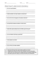 Vorschau - Arbeitsblätter - AB mit Fragen zum Thema "Joseph Goebbels" + Lösungsblatt + Infografik - Deckblatt