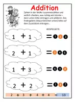 Vorschau - Arbeitsblätter - Mathe ADDITION - PowerPoint Präsentation und im pdf Format - Seite 1