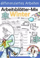 Vorschau - Arbeitsblätter - Winter - 1.Klasse Arbeitsblätter Mix Deutsch - Deckblatt
