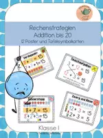 Vorschau - Poster - Rechenstrategien zur Addition im ZR bis 20 - Poster - Deckblatt