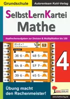 Vorschau - Arbeitsblätter - SelbstLernKartei Mathematik 4 Multiplikation und Division bis 100 | Mathematik Grundschule Klasse 1-4 | Kopfrechnen, Einmaleins, Karteikarten, Inklusion, Selbstkontrolle - Deckblatt