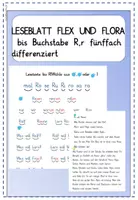 Vorschau - Arbeitsblätter - Lesezettel R, r fünfachfachdifferenziert - Deckblatt