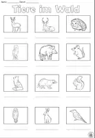 Vorschau - Arbeitsblätter - Wörterliste "Tiere im Wald" mit Wörtertabelle - DaZ / DaF / Deutsch - Seite 3
