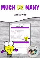 Vorschau - Arbeitsblätter - Much or Many - Worksheet - Deckblatt