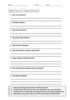 Vorschau - Arbeitsblätter - AB mit Fragen zum Thema "Gämse" + Lösungsblatt + Infografik - Deckblatt