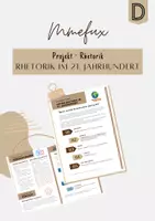 Vorschau - Arbeitsblätter - Digitales Projekt Rhetorik - selbstgewähltes Thema - Seite 1