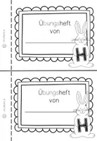 Vorschau - Arbeitsblätter - Übungsheft Schreiben und Lesen zum Buchstaben H / h - Deckblatt