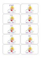 Vorschau - Spiele - Addition und Subtraktion bis 1000 - differenzierte Dominos - Deckblatt