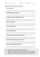 Vorschau - Arbeitsblätter - AB mit Fragen zum Thema "Hals" + Lösungsblatt - Deckblatt