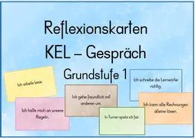 Vorschau - Bildkarten - KEL - Gespräch - Reflexionskärtchen - Seite 1