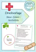 Vorschau - Anderer Materialtyp - Neue-Schule-Notfall-Tüte (Druckvorlage) - Deckblatt
