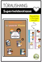 Vorschau - Präsentationen/Tafelbilder - Türaushang Superheldenklasse – Türschild & Türdeko fürs Klassenzimmer - Deckblatt