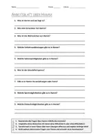 Vorschau - Arbeitsblätter - AB mit Fragen zum Thema "Hamm" + Lösungsblatt - Deckblatt