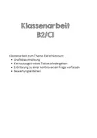 Vorschau - Test - Klassenarbeit Grafikauswertung, Textwiedergabe und Erörterung B2/C1 - Deckblatt
