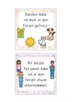 Vorschau - Stundenentwürfe - Ferien - Karten für den Erzählwürfel | Einsteckwürfel mit Taschen - Seite 2