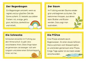Vorschau - Aufgabenkarten - Lese- und Abschreibkarten Frühling - Seite 1