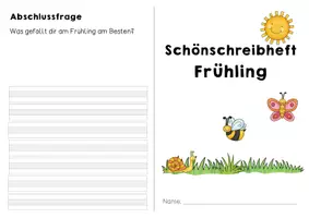 Vorschau - Arbeitsblätter - Schönschreibheft Frühling - Seite 1