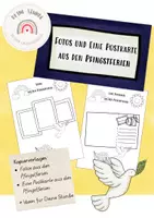 Vorschau - Stundenentwürfe - Pfingstferien: Schreibanlass Klasse 1 bis 4 für das Jahresheft und Tagebuch - Fotos und Postkarte - Deckblatt