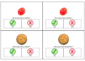 Aperçu - Apprentissages en autonomie - Cartes à pince des questions oui /non : les aliments - Page 3