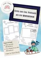 Vorschau - Stundenentwürfe - Winterferien: Schreibanlass Klasse 1 bis 4 für das Jahresheft und Tagebuch - Fotos und Postkarte - Deckblatt