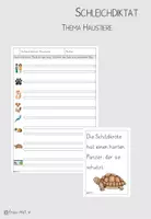 Vorschau - Arbeitsblätter - Schleichdiktat / Laufdiktat - Thema Haustiere - Deckblatt