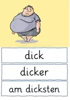 Vorschau - Fördermaterial/Inklusion - Adjektive steigern - Bildkarten & Wortkarten - DIN A4 - Tafelmaterial - Bild- Wortkarten - Seite 3