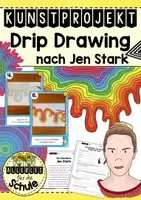 Vorschau - Stundenentwürfe - Drip Drawing - Kunstprojekt nach Jen Stark - Deckblatt