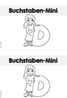 Vorschau - Arbeitsblätter - Buchstaben Mini-Heft zum D (Buchstabenheft/Buchstabeneinführung) - Seite 1