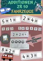 Vorschau - Fördermaterial/Inklusion - Klettaufgaben: Additionen ZR 10 / Fahrzeuge - Deckblatt