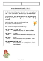 Vorschau - Arbeitsblätter - Deutsch | Die vier Fälle | Kasus (Die 4 Fälle) Nomen | Nominativ Genitiv Dativ Akkusativ ab Klasse 4 mit Lösungen - Seite 1