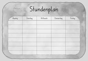 Vorschau - Präsentationen/Tafelbilder - Stundenplan Vorlage - freebie - Seite 1