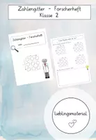 Vorschau - Unterrichtsreihen - Zahlengitter - Forscherheft - Deckblatt