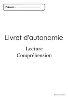 Aperçu - Feuilles d'exercices - Livret d'autonomie lecture compréhension (thème forêt) - Page de couverture