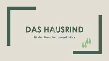 Vorschau - Präsentationen/Tafelbilder - Das Hausrind (Präsentation und H5P) - Deckblatt
