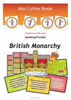 Vorschau - Arbeitsblätter - British Monarchy (Speaking Prompts / Conversation Cards) - Deckblatt
