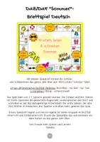 Vorschau - Arbeitsblätter - Doppelpack "Brettspiel + Spiel- & Rätselmatte Deutsch - DaZ/DaF Wortschatz "Sommer" | daz/daf spiele - daz daf grundschule - Wortschatz nach Themen - Seite 2