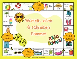 Vorschau - Spiele - Deutsch - DaZ/DaF: Brettspiel Deutsch Wortschatz "Sommer" | daz/daf spiele - daz daf grundschule - Wortschatz nach Themen - Seite 3