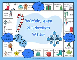 Vorschau - Spiele - Deutsch - DaZ/DaF: Brettspiel Deutsch Wortschatz "Winter" | daz/daf spiele - daz daf grundschule - Wortschatz nach Themen - Seite 3