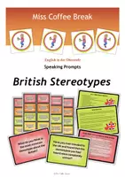 Vorschau - Arbeitsblätter - British Stereotypes: How Others See the British (Speaking Prompts / Conversation Cards) - Deckblatt