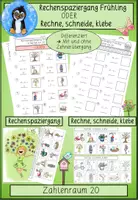 Vorschau - Arbeitsblätter - Rechenspaziergang oder Rechne, schneide, klebe Frühling – Zahlenraum 20 | Klasse 1 (Addition & Subtraktion) - Deckblatt