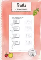 Vorschau - Arbeitsblätter - Fruit (Food)- kostenloses Arbeitsblatt - Englisch - Deckblatt