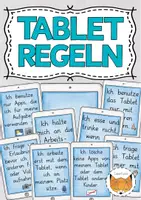Vorschau - Arbeitsblätter - Tablet Regeln - Deckblatt