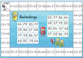 Vorschau - Spiele - Würfelspiel Rechenbingo Zahlenraum 100 mit/ohne Zehnerübergang - Seite 3