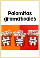 Vista previa - Juegos / Gamificación - Palomitas gramaticales - Nombres, adjectivos y verbos - página 1