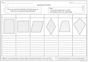 Vorschau - Arbeitsblätter - Besondere Vierecke Forscherauftrag - Seite 3