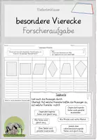 Vorschau - Arbeitsblätter - Besondere Vierecke Forscherauftrag - Deckblatt
