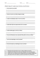 Vorschau - Arbeitsblätter - AB mit Fragen zum Thema "Horn von Afrika" + Lösungsblatt - Deckblatt