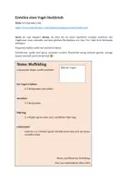 Vorschau - Arbeitsblätter - Erstellen eines Vogel-Steckbriefs - Deckblatt