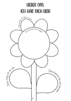 Vorschau - Arbeitsblätter - Ausmalbild Postkarte Muttertag Vatertag Oma Opa Blume - Seite 3